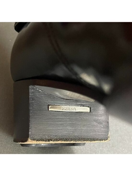 PRADA Man ankle boots high heel 7.5 US 8.5 patent leather black main image 11